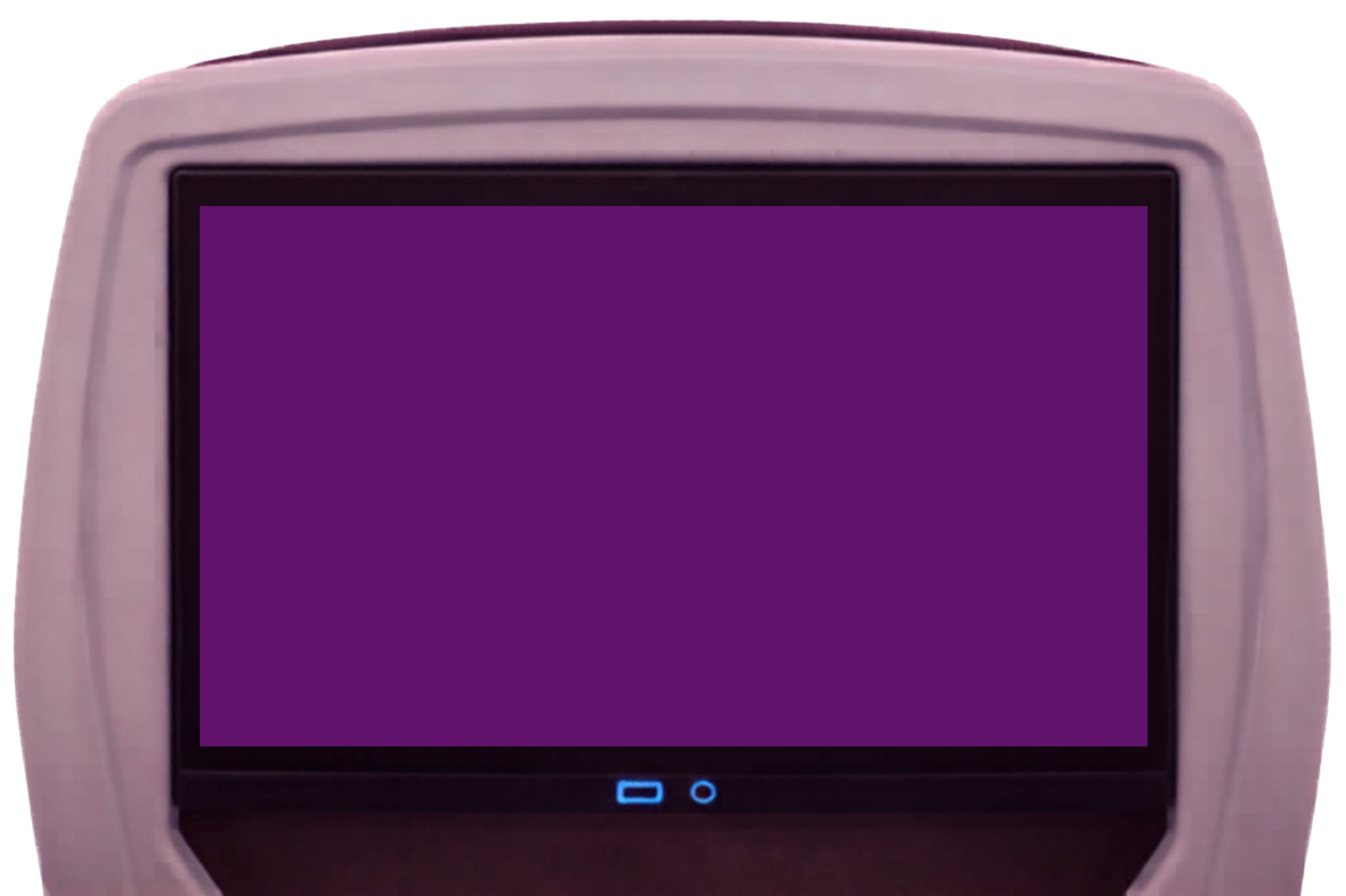 Virgin Atlantic in-flight entertainment screen in aircraft cabin