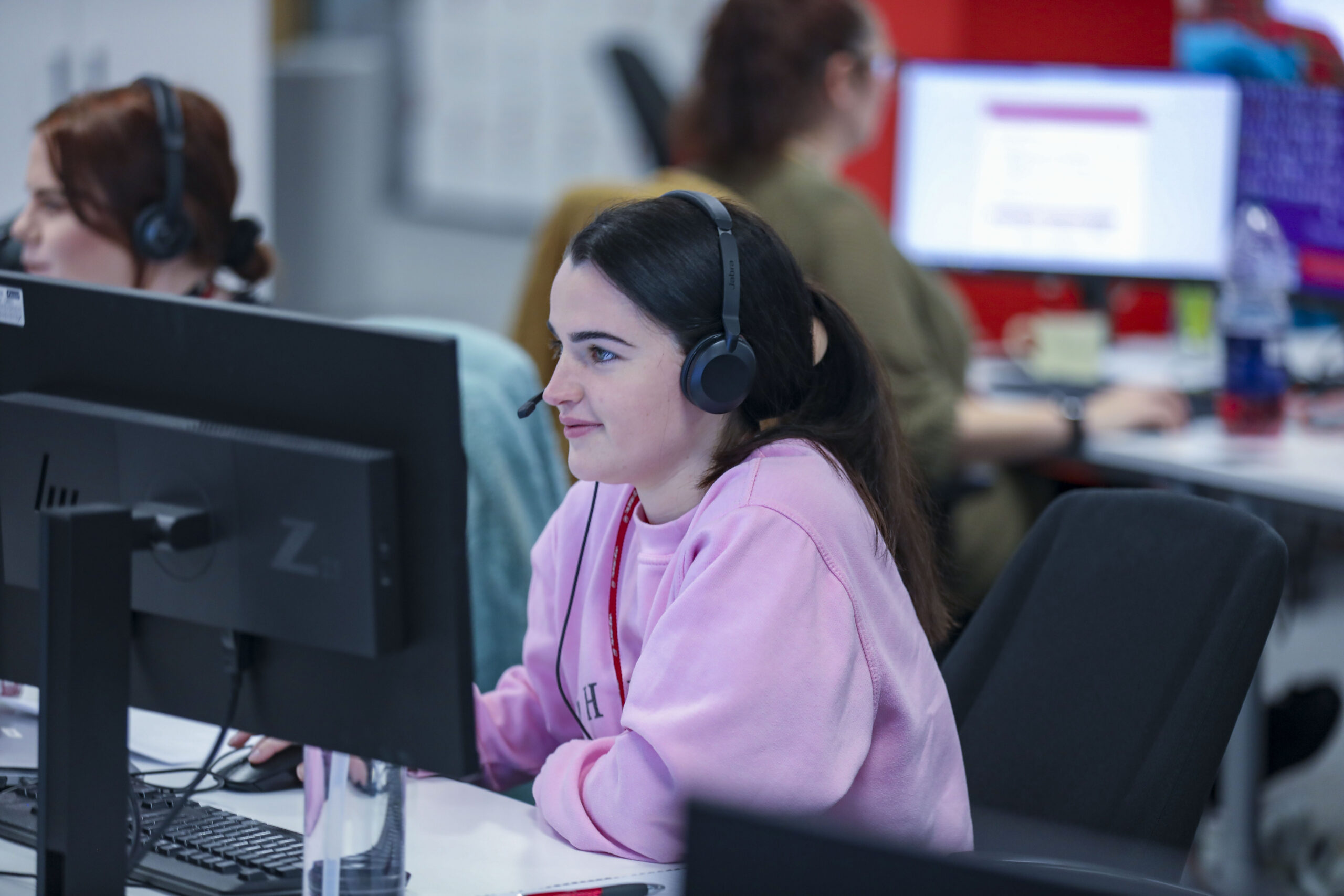 Virgin Atlantic contact centre team member on a call